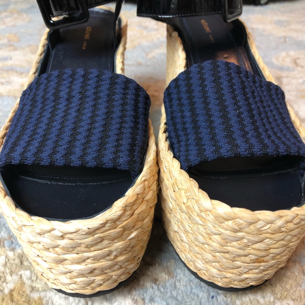 Céline Phoebe Philo Raffia Platform Sandals Sz 7 - Picture 2 of 8